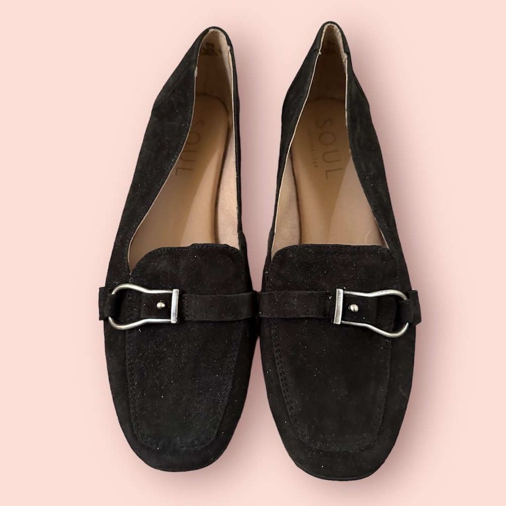 Soul by Neutralizer black ballet flat shoes with metal accents new